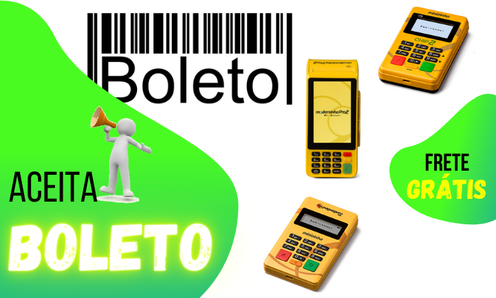máquina de cartão pagar com boleto