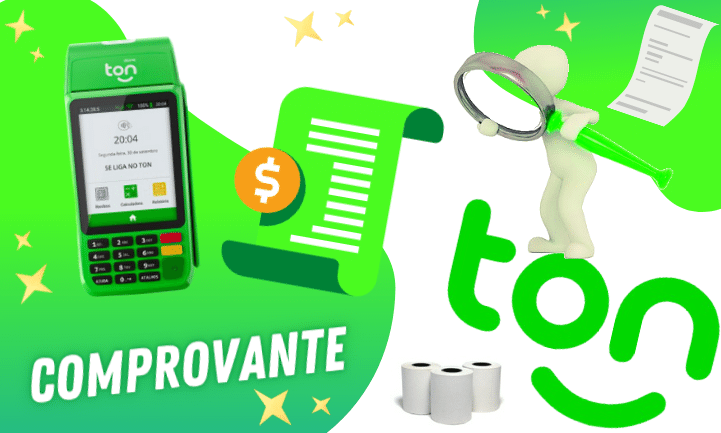 máquina de cartão verde imprime comprovante