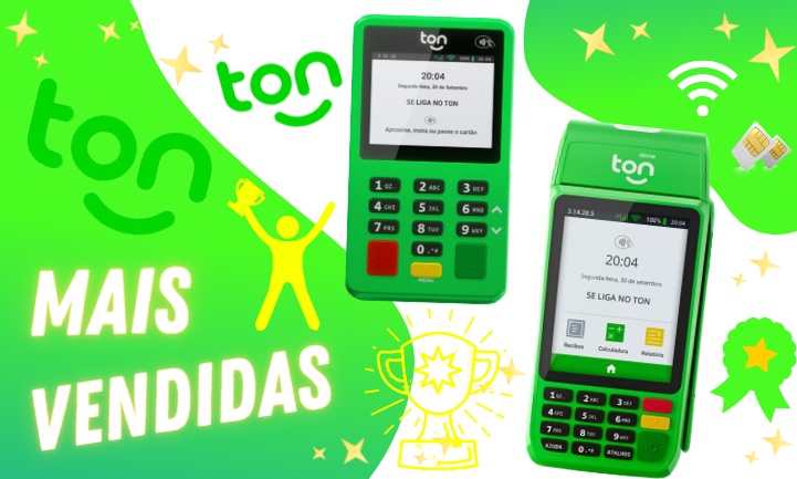 maquininhas ton mais vendidas