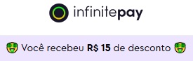 desconto 15 reais infinitepay